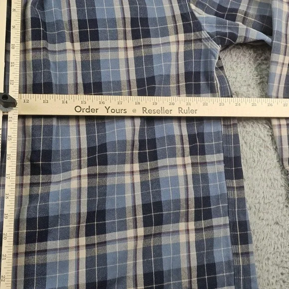 Carhartt Shirt Mens Large Blue Plaid Flannel Long Sleeve Button Up S175 NVY - Picture 10 of 11